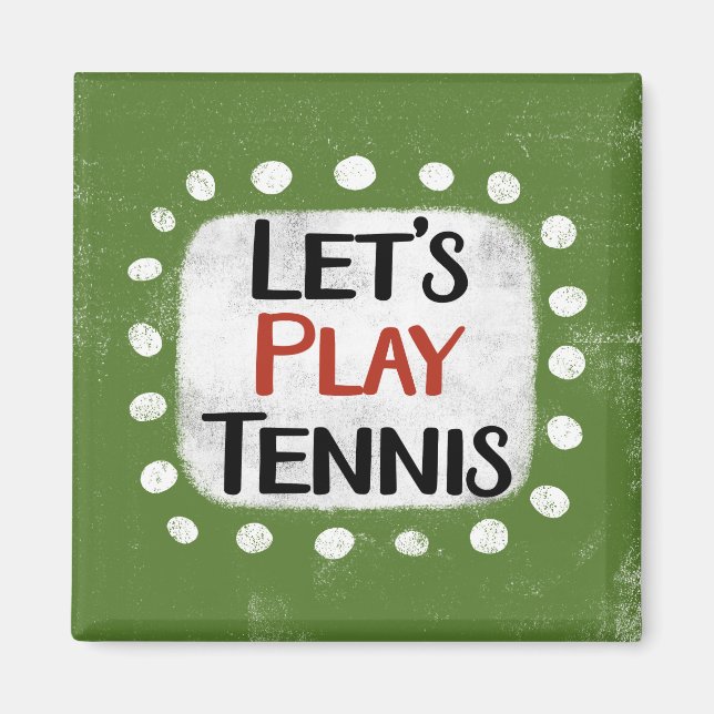Jouons à Tennis Refrigerator Magnet (Devant)