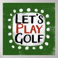 Jouons au golf Poster Wall Art