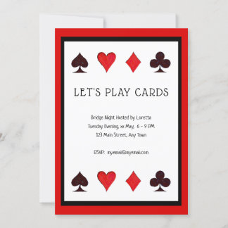 Jouons aux cartes, une invitation de jeu de cartes