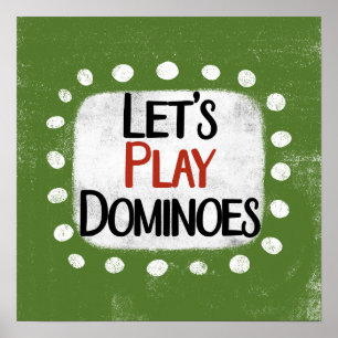 Jouons Dominoes Poster Wall Art
