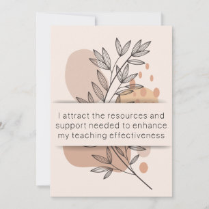 Jour 27 Affirmation de l'enseignant Carte santé me