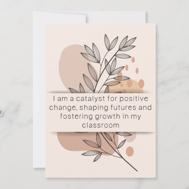 Jour 30 Affirmation de l'enseignant Carte santé me (Devant)