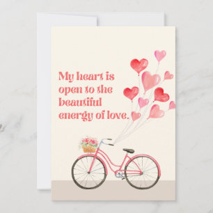 Jour 5 Manifeste de coeur Love Carte d'Affirmation