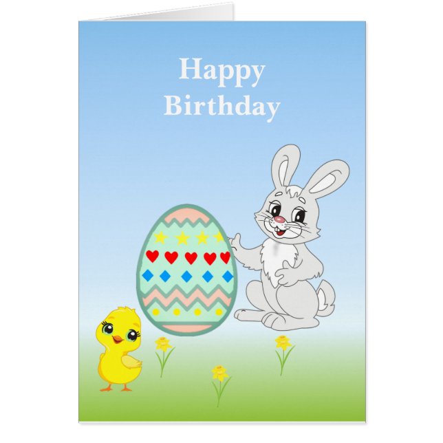 Jour d'anniversaire du lapin et de l'oeuf de Pâque (Devant)