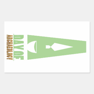 Jour d'archéologie autocollant rectangulaire