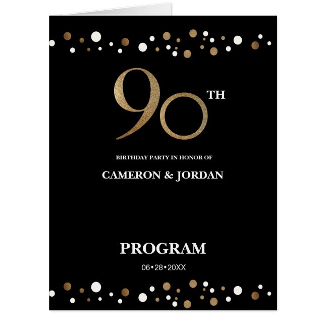 Jour de 90ème anniversaire conjoint programme d'or (Devant)