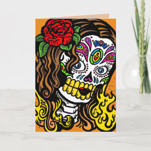 jour de femme de la carte de voeux morte