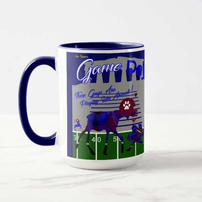 Jour de football Moose & Ostrich Mug (Gauche)