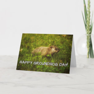 Jour de Groundhog heureux ! carte de voeux