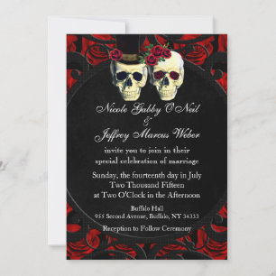 Jour de la Faire-part de mariage de la mariée mort
