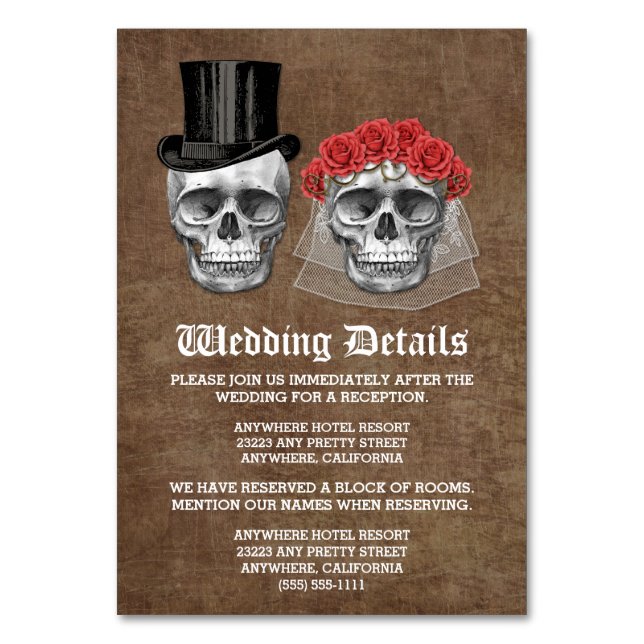Jour de la mort Cartes du Mariage du crâne (Par défaut)