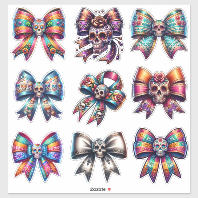 Jour de la mort Coquette Custom-Cut Vinyl Sticker (Feuille)