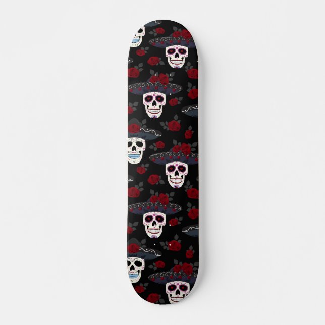 Jour De La Mort Crâne Sugar Skateboard (Devant)