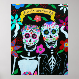 JOUR DE LA MORT MEXICAINE ARTISTE COUPLE POSTERS