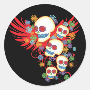 Jour De La Mort Sticker Rond