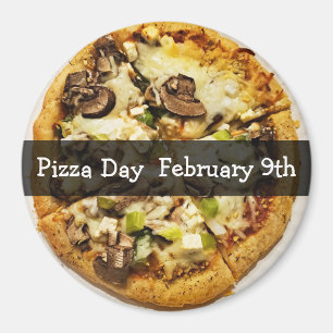 Jour de la Pizza Février Fête de nourriture Magnet