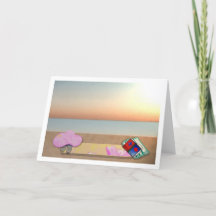 Jour de la plage La carte de design créatif de Lee