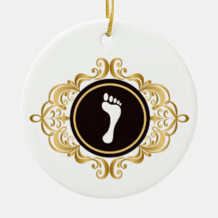 Jour de la Podiatrie Pied Silhouette Ornement