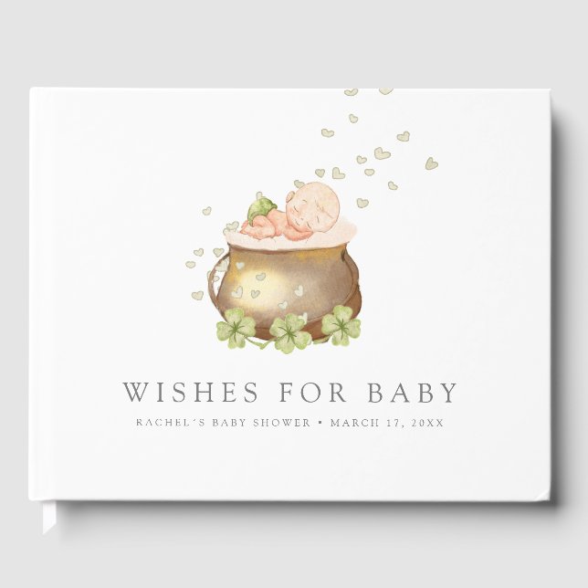 Jour de la Saint Patrick baby shower livre d'or (Recto)