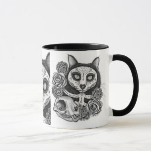 Jour de la tasse morte d'art de roses de sucre de