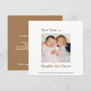 Jour de l'année Double la Cheer Twins Faire-part o