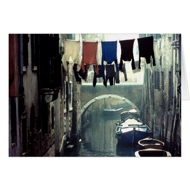 Jour de lessive à Venise Italie (Devant horizontal)