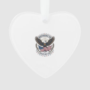 Jour de l'Indépendance Aigle Drapeau Vintage Chemi