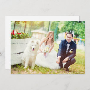 Jour de mariage moderne Merci photo