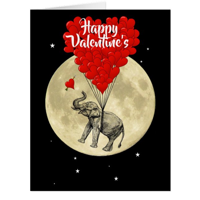 Jour de valentines romantique d'éléphant (Devant)