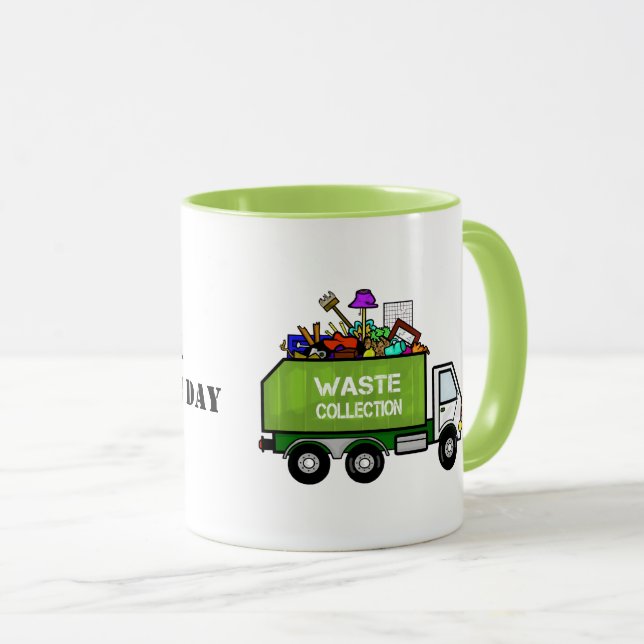 Jour des éboueurs Café Mug Camion poubelle (Devant droit)