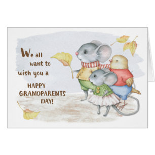 Jour des grands-parents souris et oiseaux du group
