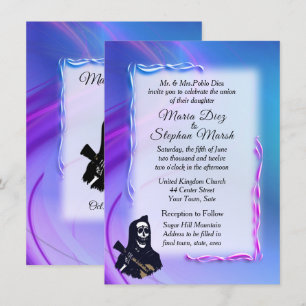 Jour des invitations de mariage aux ultraviolets m