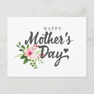 Jour des mères floral élégant   Carte postale