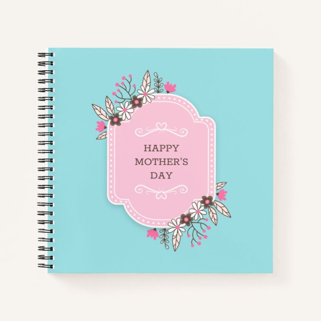 Jour des mères florales élégantes | CARNET (Devant)