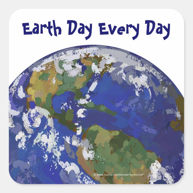 Jour des terres chaque jour Stickers Earth Art (Devant)