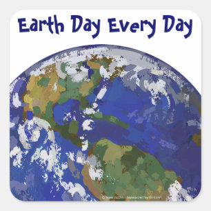 Jour des terres chaque jour Stickers Earth Art