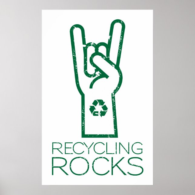 Jour des terres : Recyclage des roches ! Affiche (Devant)