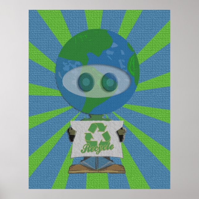 Jour des terres Recycle Poster Art (Devant)
