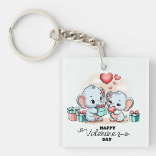 Jour des Valentines du Coeur de l'Eléphant Cartoon