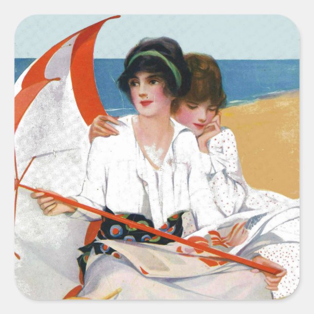 Jour d'été vintage à Stickers Plage (Devant)