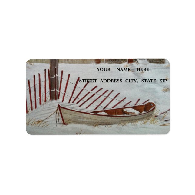 Jour d'hiver dans le Maine Étiquette (Devant)