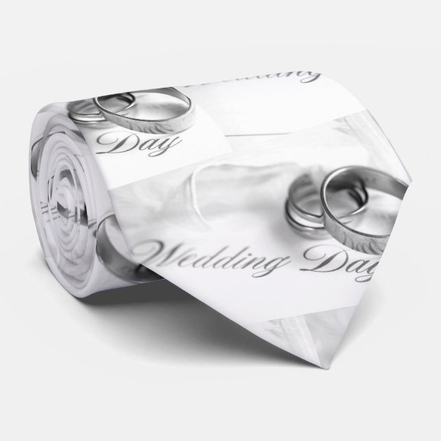 ***JOUR DU MARIAGE*** CRAVATE *AVEC BANDES MARIAGE (Roulé)