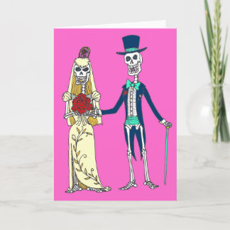 Jour du mariage de la carte de voeux morte