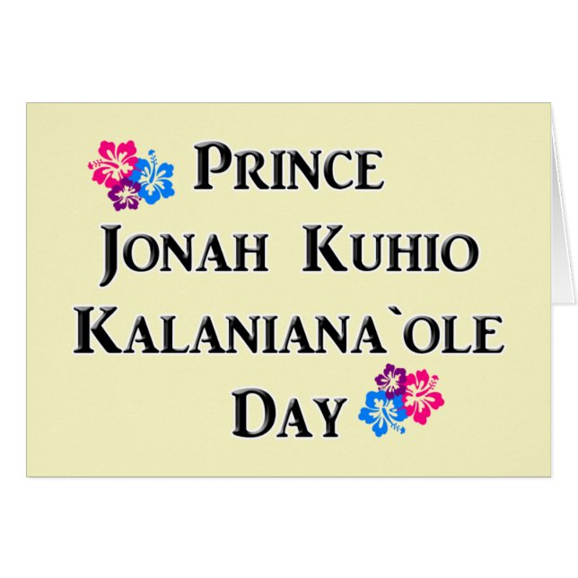 Jour du Prince Kūhiō (Hawaii) (Devant Horizontal)