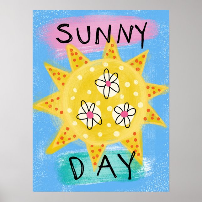 Jour ensoleillé - Joli soleil Poster Mur Art (Devant)