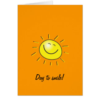 Jour ensoleillé, le soleil de sourire, jour à