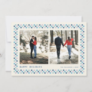 Jour férié Carte photo de vacances - Bleu
