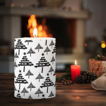 Jour férié Motif de Noël noir blanc