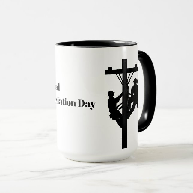 Jour national de reconnaissance Lineman Mug (Devant droit)
