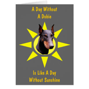 Jour sans carte mignonne de dobermann de Dobie